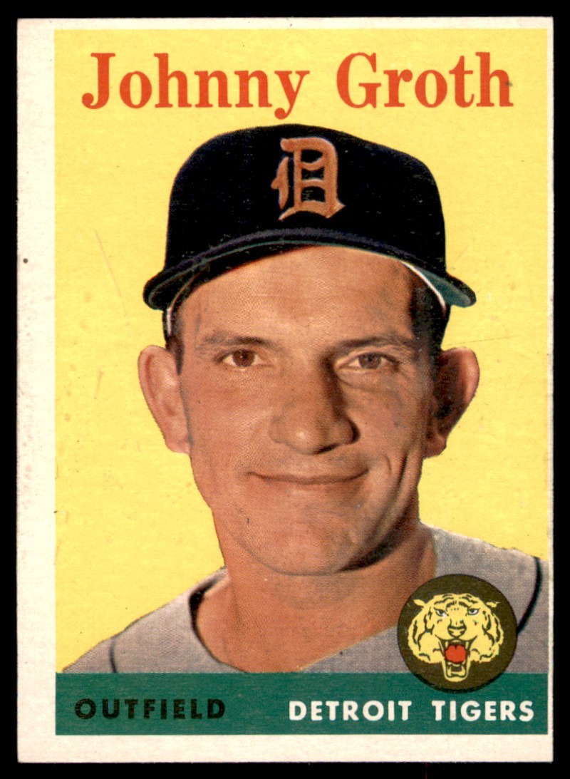 1958 Topps Johnny Groth Detroit Tigers #262 EXMT-NM (Little Wax)