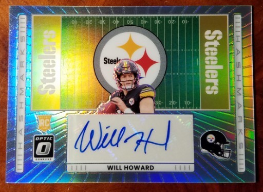 2025 Panini Donruss Optic Will Howard Hash Marks Auto Prizm Rookie RC #HM-WH
