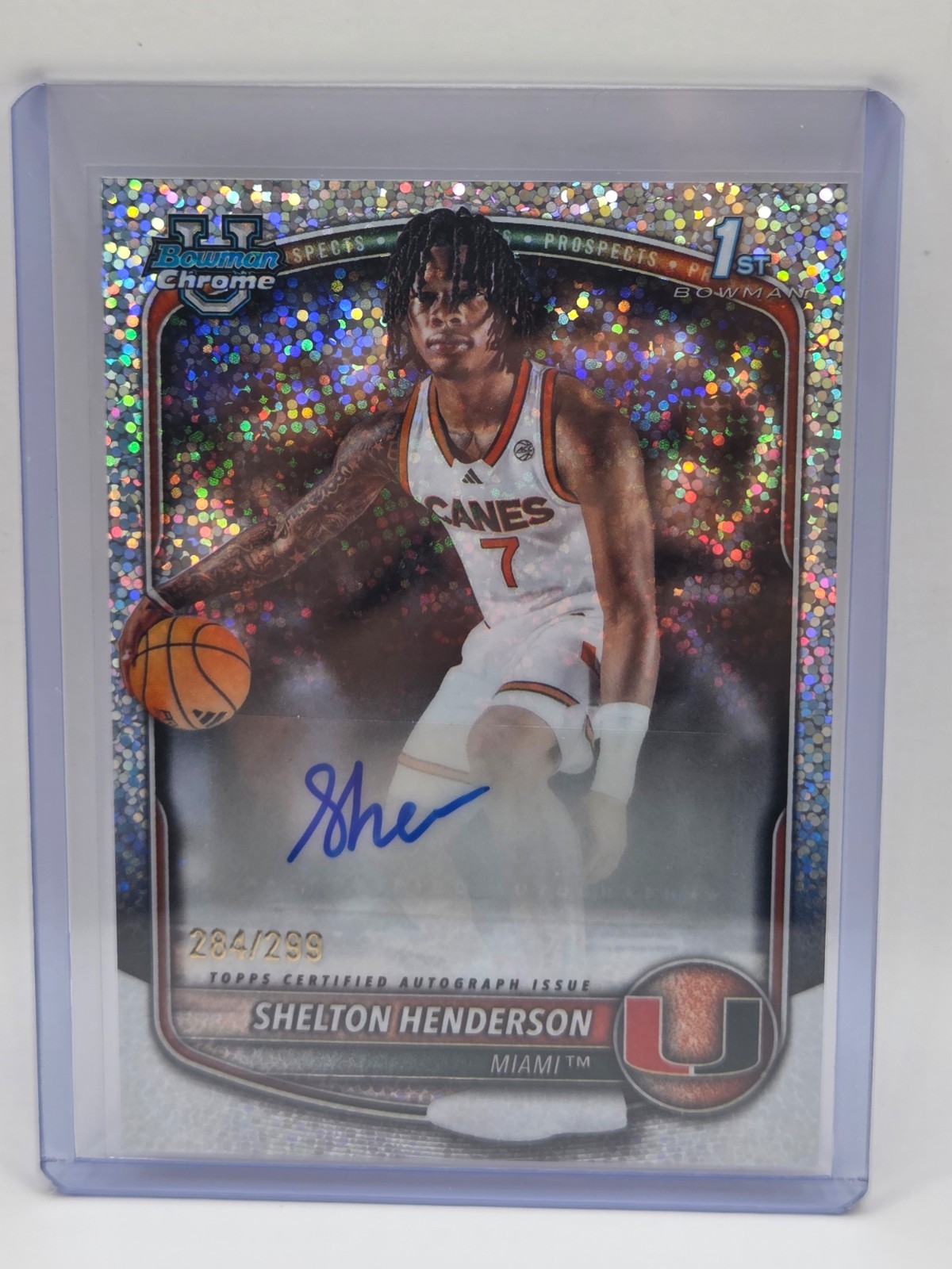 2025-26 Bowman U Chrome Shelton Henderson Speckle Auto CPA-SH /299