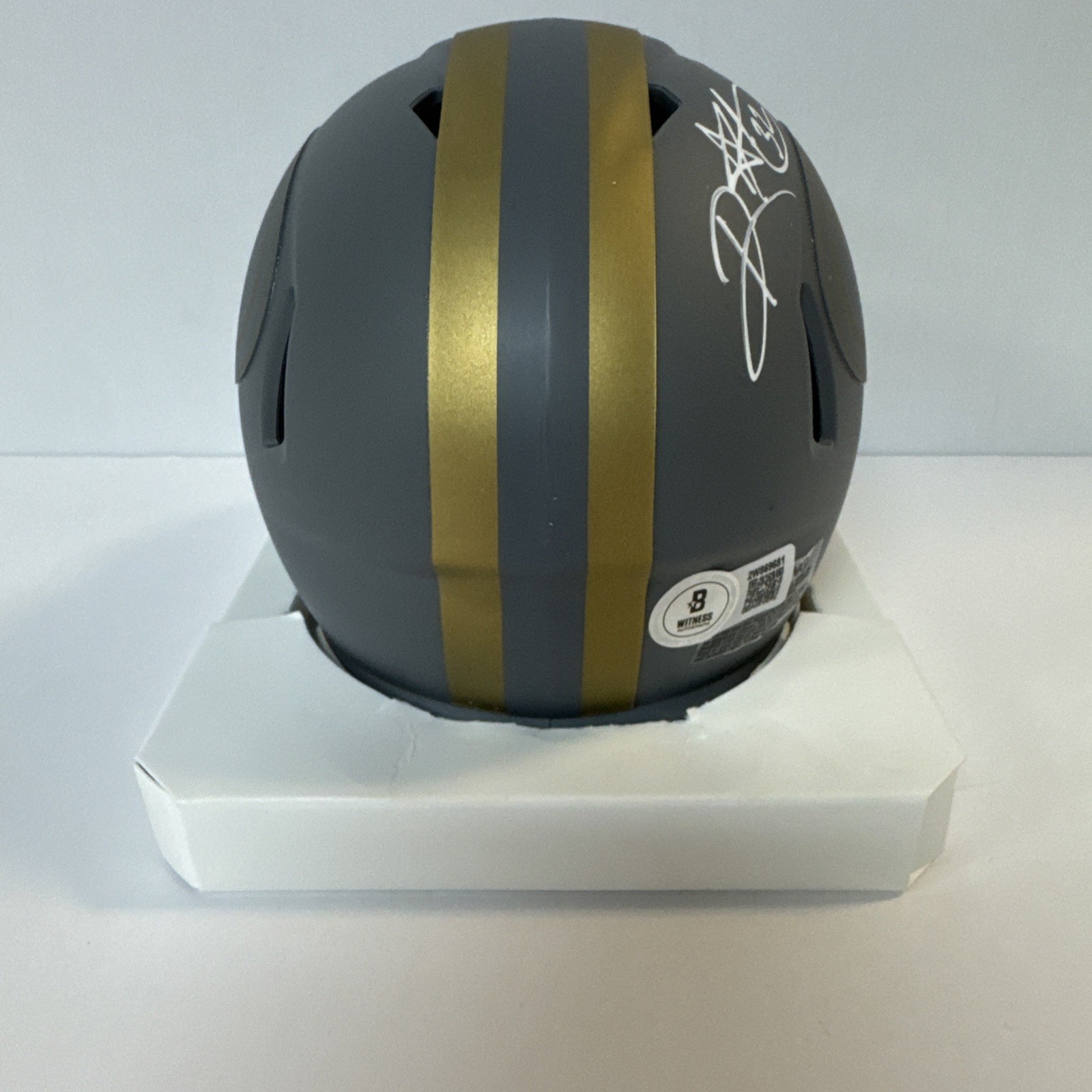 Ricky Watters #32 Signed San Francisco 49ers Slate Mini Helmet & Beckett Witness