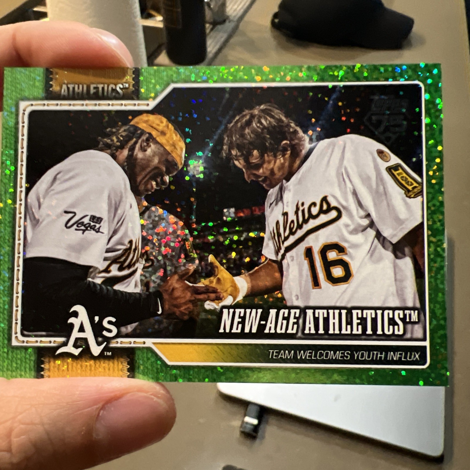 2026 Topps Series 1 #122 NEW-AGE ATHLETICS Kurtz, Butler Lime Green Confetti SSP