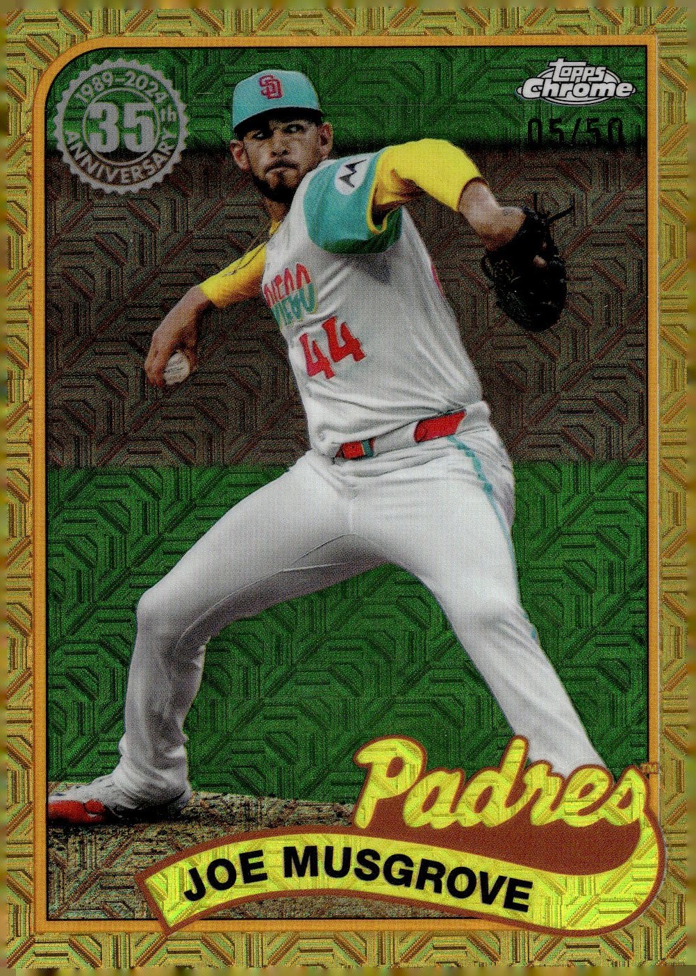 2024 Topps Update #T89CU-92 Joe Musgrove 1989 Gold Refractors #/50