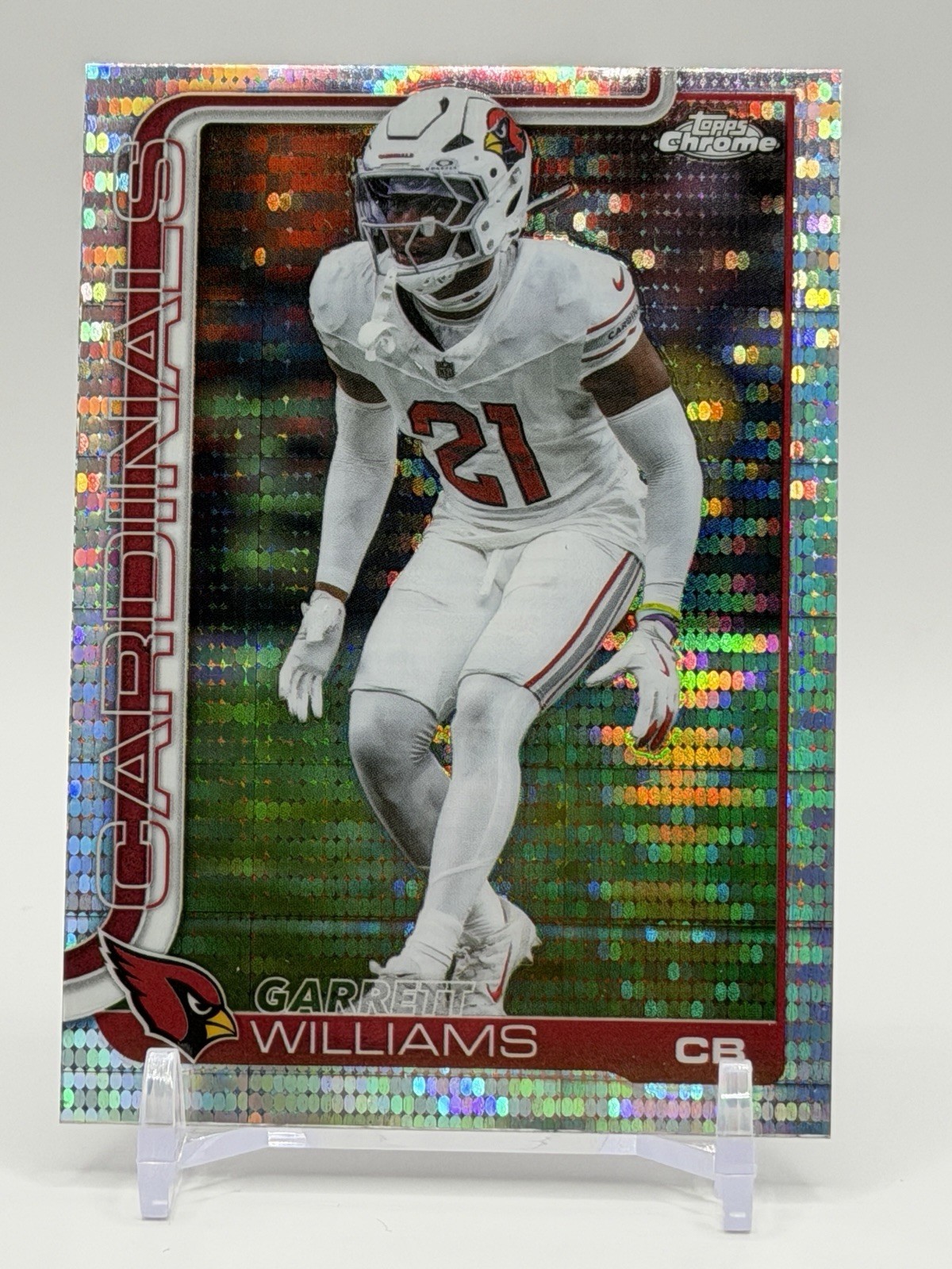2025 Topps Chrome Football #6 Garrett Williams Pulsar Arizona Cardinals