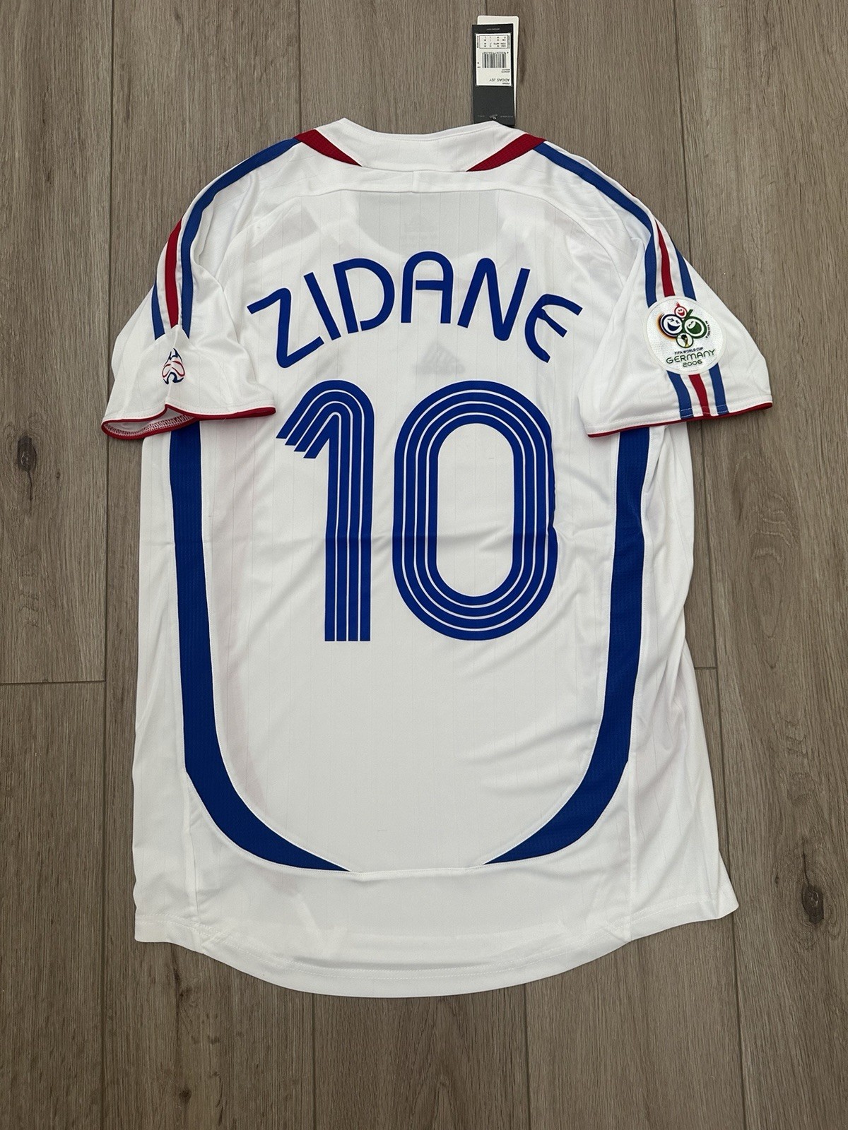 France Zidane Soccer Jersey 2006 White Size S