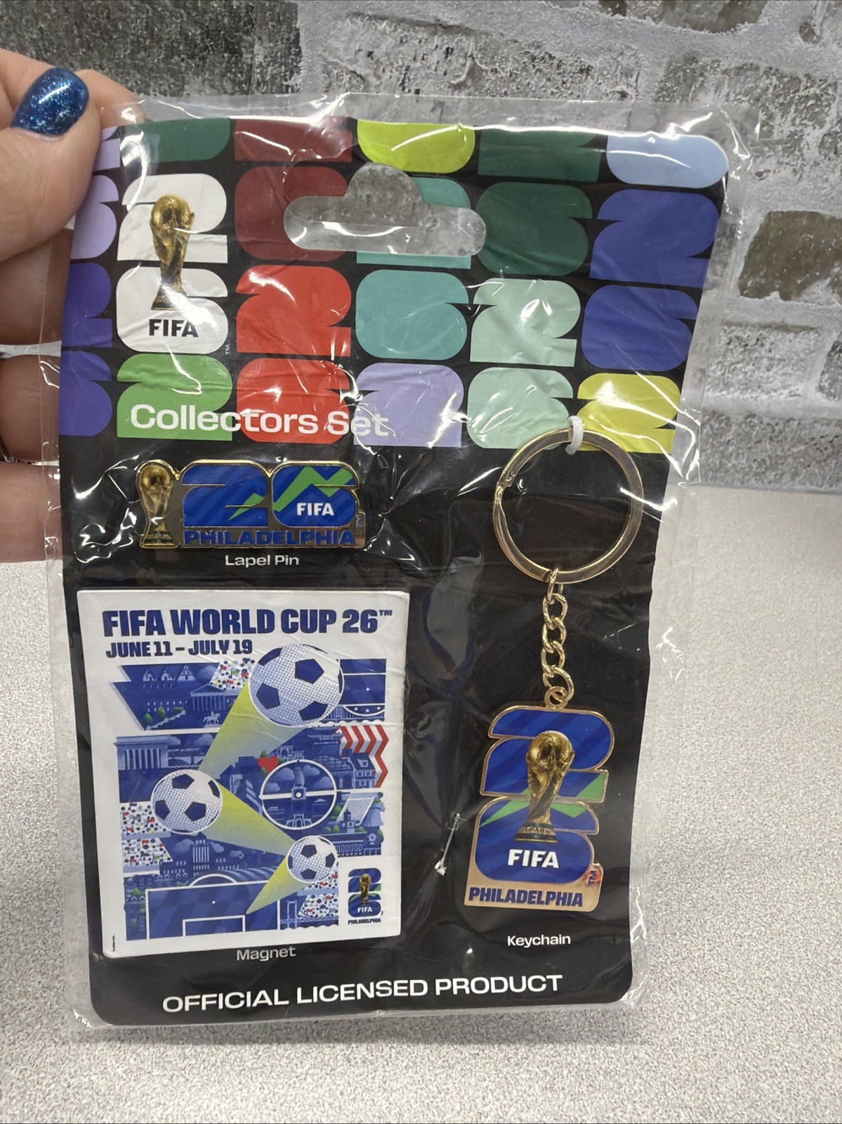 2026 FIFA World Cup Pin/Magnet/Keychain Set Philadelphia