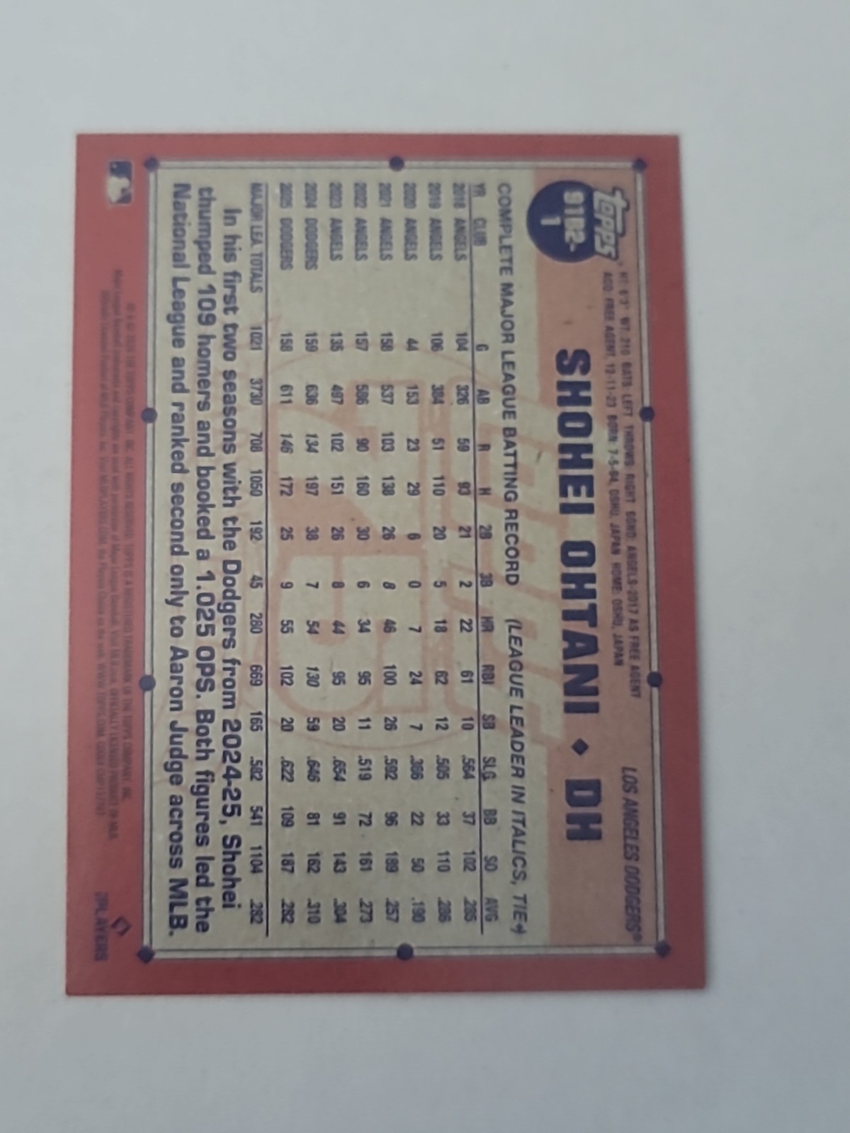 2026 Topps 75 Series 2 Shohei Ohtani Dodgers 1991 Crackle Foil Insert #91B2-1