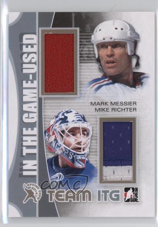 2013-14 In the Game-Used Gold Mark Messier Mike Richter #TIR-23 HOF 7p4