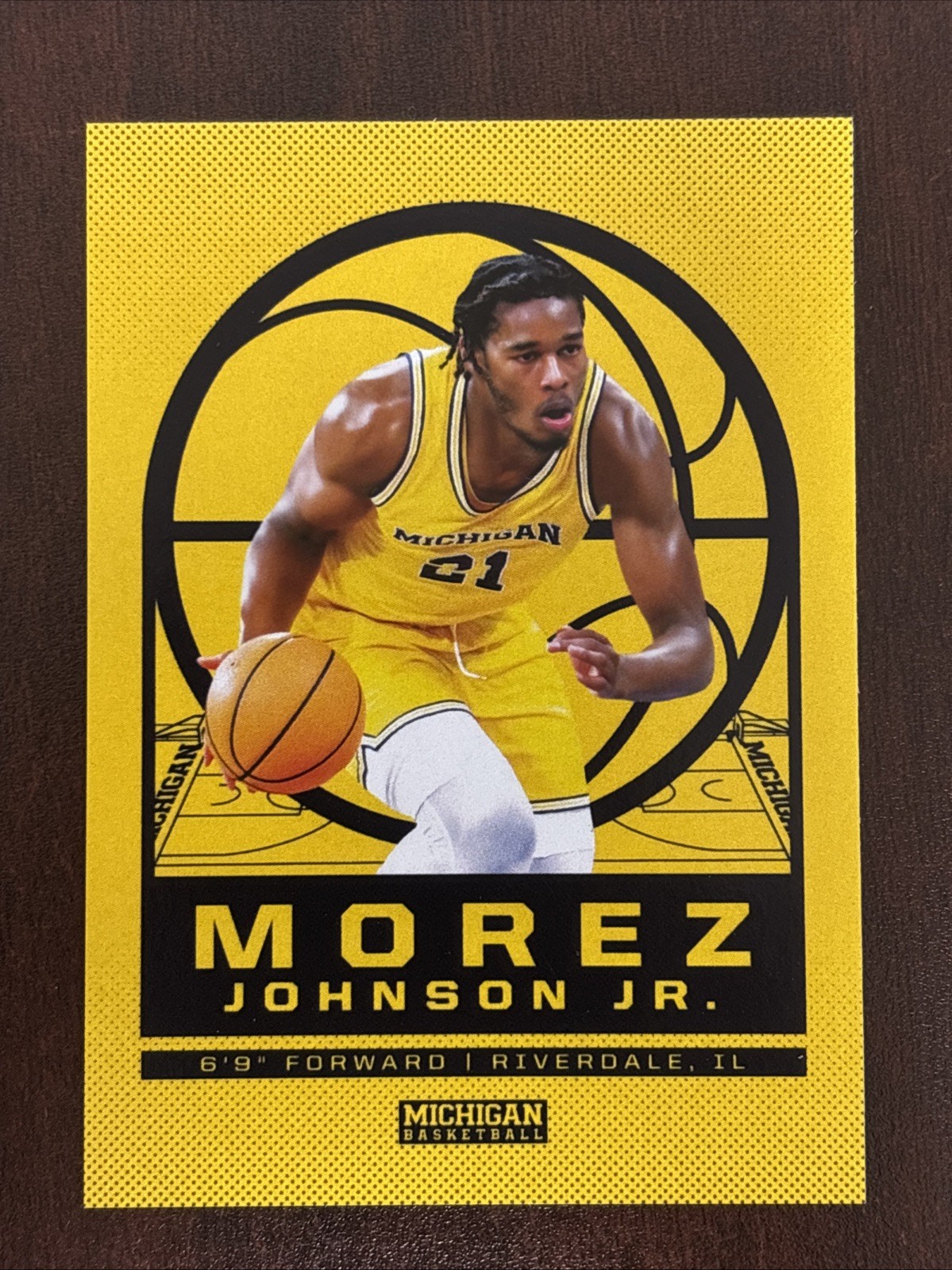 2025-2026 Valiant Morez Johnson Jr. Michigan Basketball Base Maize