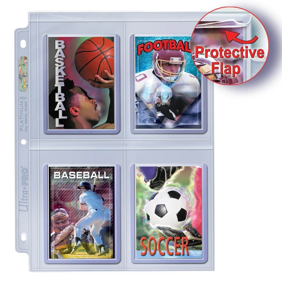 (25 Pages) Ultra Pro Toploader Size 4-Pocket Secure Page For Trading Card Albums