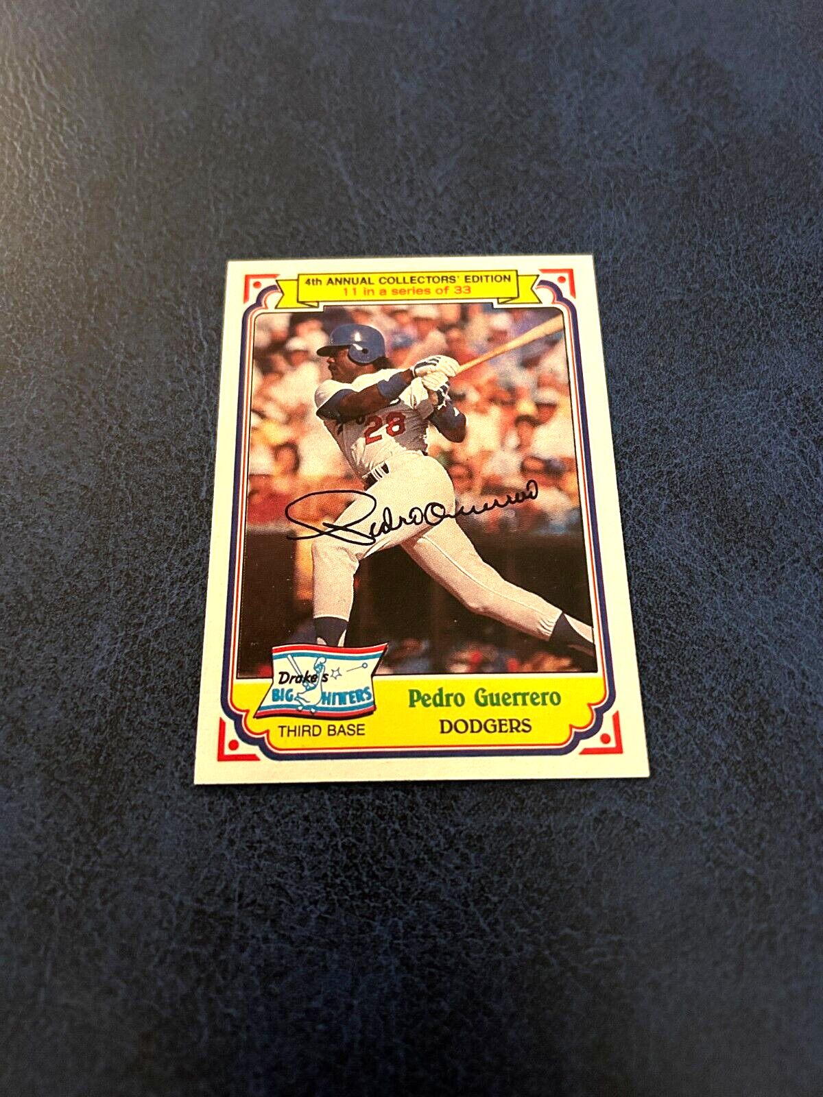 1984 Topps Drakes Big Hitters Baseball Pedro Guerrero #11 Set Break NM