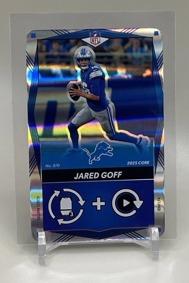 Jared Goff 2025 Uno Elite Core Edition Blue Foil #070 COLOR MATCH Detroit Lions