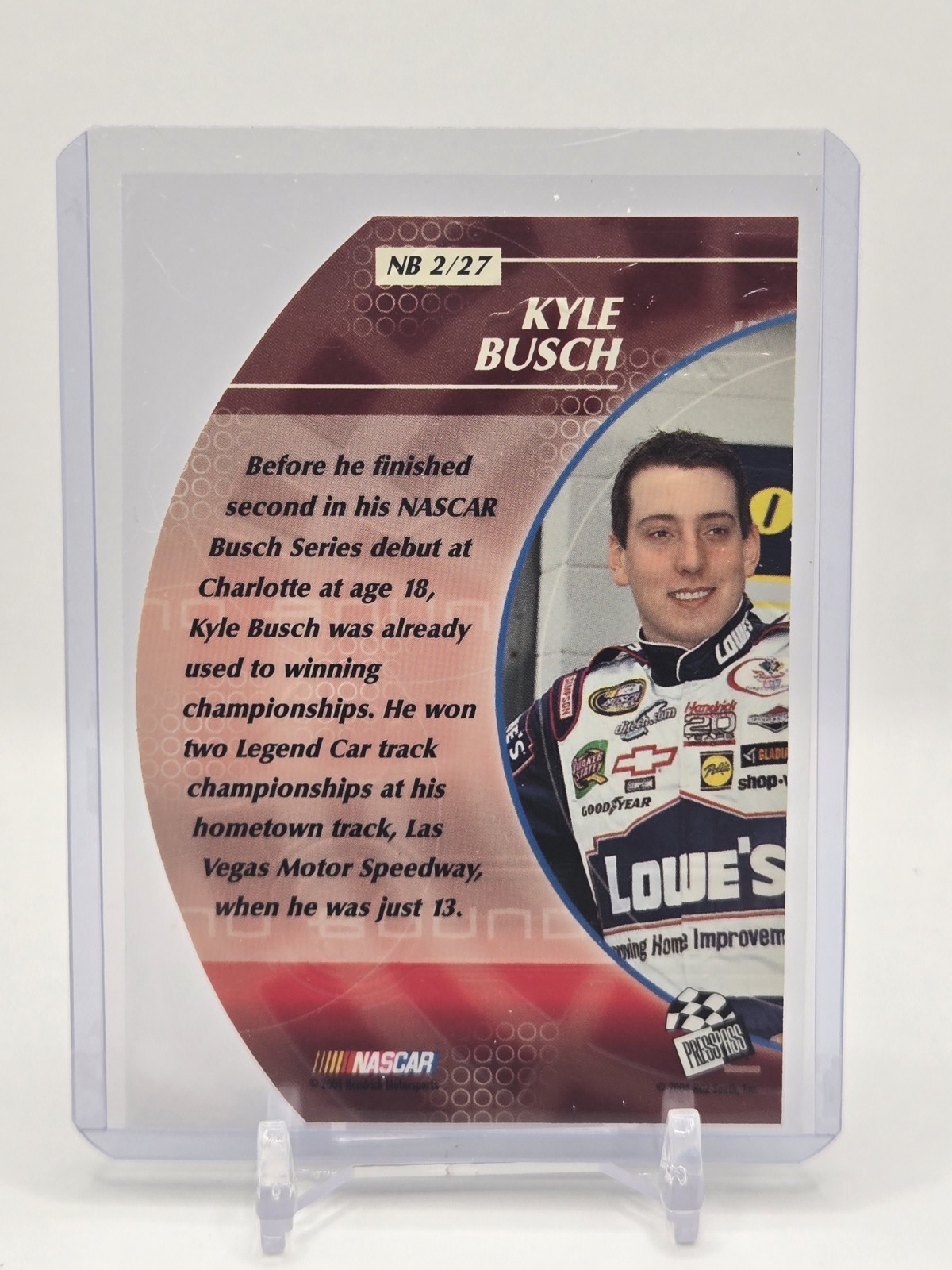 2004 Press Pass Stealth No Boundaries #NB 2 KYLE BUSCH LOWE’S ROOKIE RC
