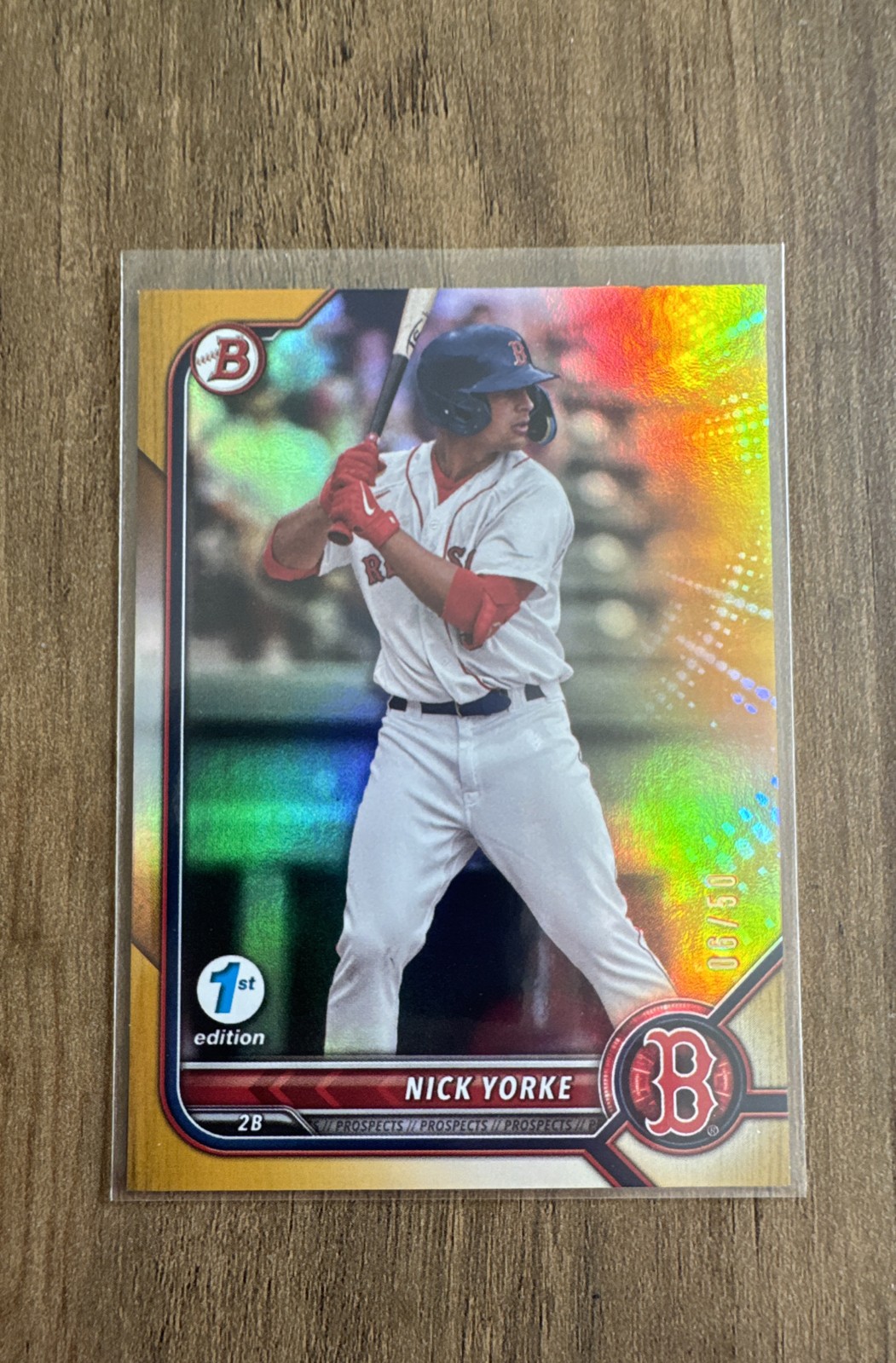 2022 Bowman Draft 1st Edition – Nick Yorke #BD-94 Gold Foil /50 (RC) ~ Centered