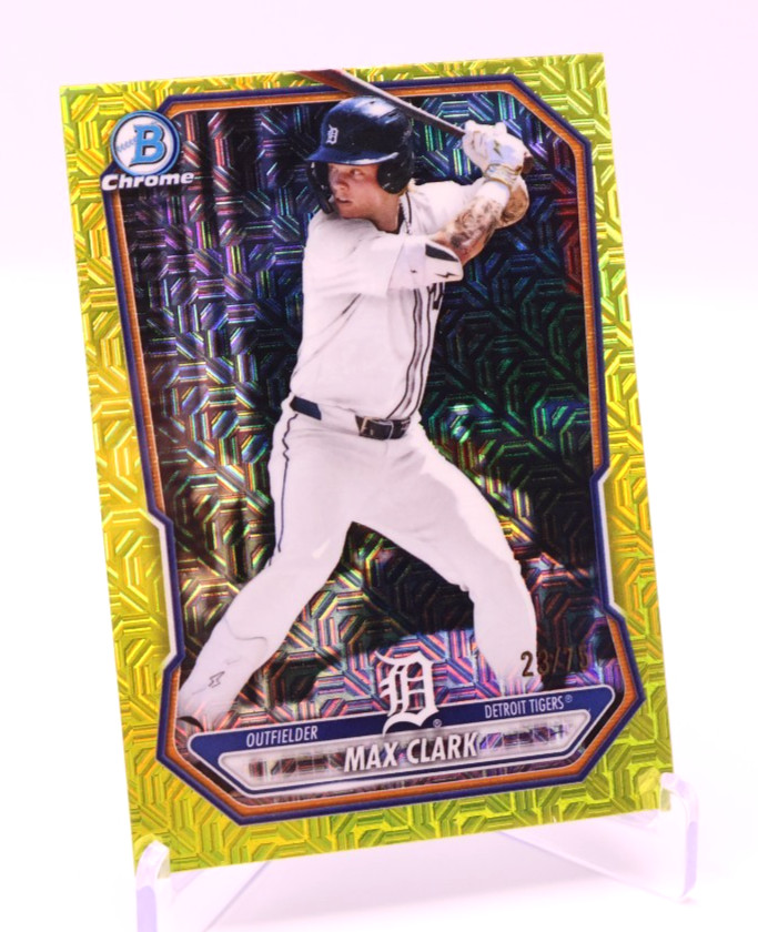 2026 Topps Bowman Chrome Yellow Mojo Max Clark /75 Detroit Tigers #BCP-2