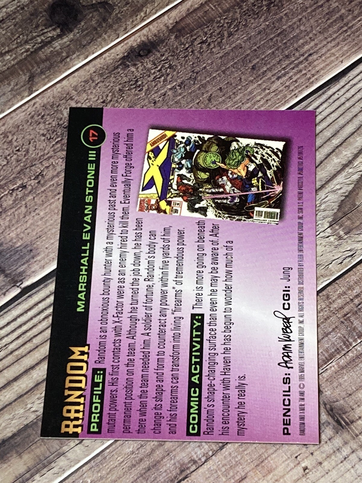 Marvel X-Men 1995 Fleer Ultra gold signature Random #17