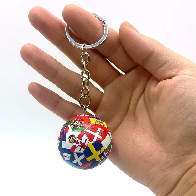 World Cup Soccer Keychain International Country Flag Football Pendant Ball 2026