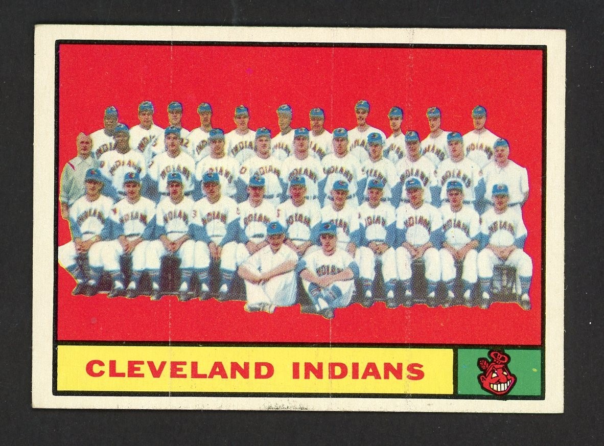 1961 Topps CLEVELAND INDIANS Team Card #467 NEAR MINT Condition