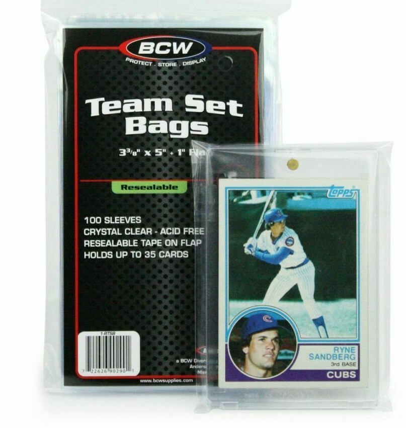 BCW SOFT CARD SLEEVES (2) 100 in Pack 2 Mil Thick for 3×4 Top Loaders F06021424