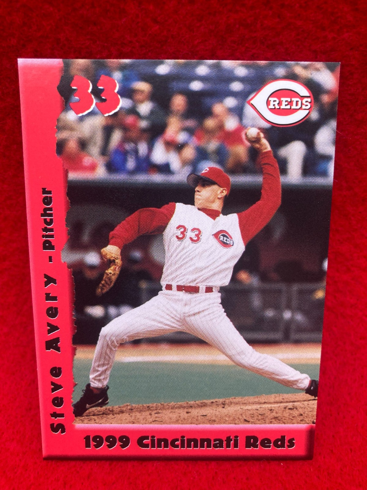 Steve Avery 1999 Kahns Cincinnati Reds Card SGA Team Issued