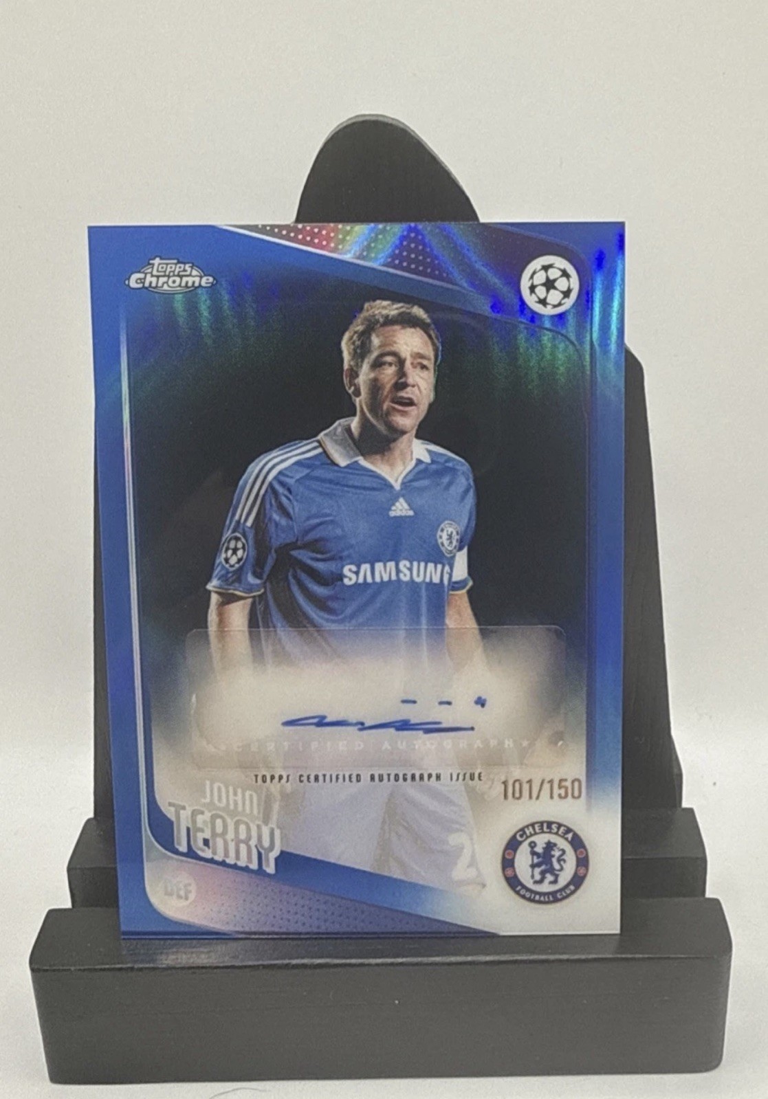 2025-26 Topps Chrome UEFA UCC John Terry Blue Auto /150 Chelsea