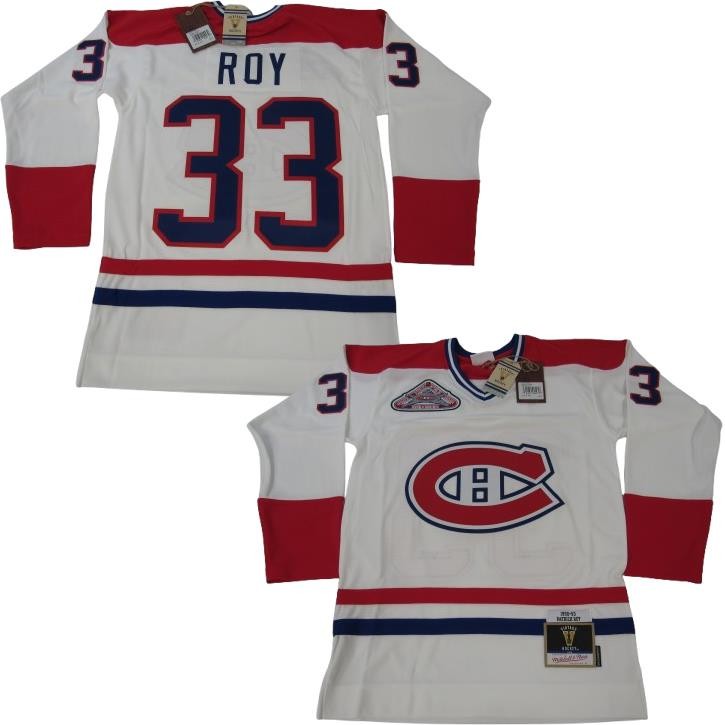 1992-93 Patrick Roy #33 Montreal Canadiens Mens Size Mitchell & Ness Jersey $225