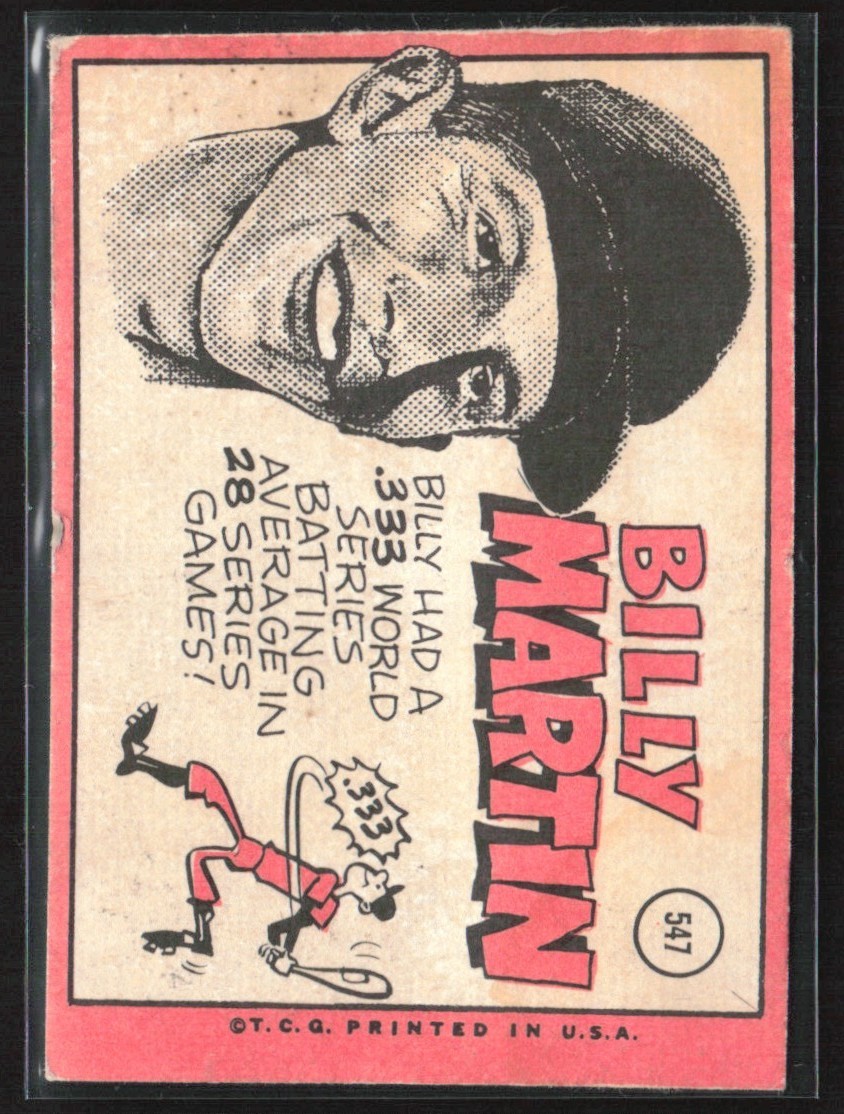 Billy Martin 1969 Topps A #547 Minnesota Twins