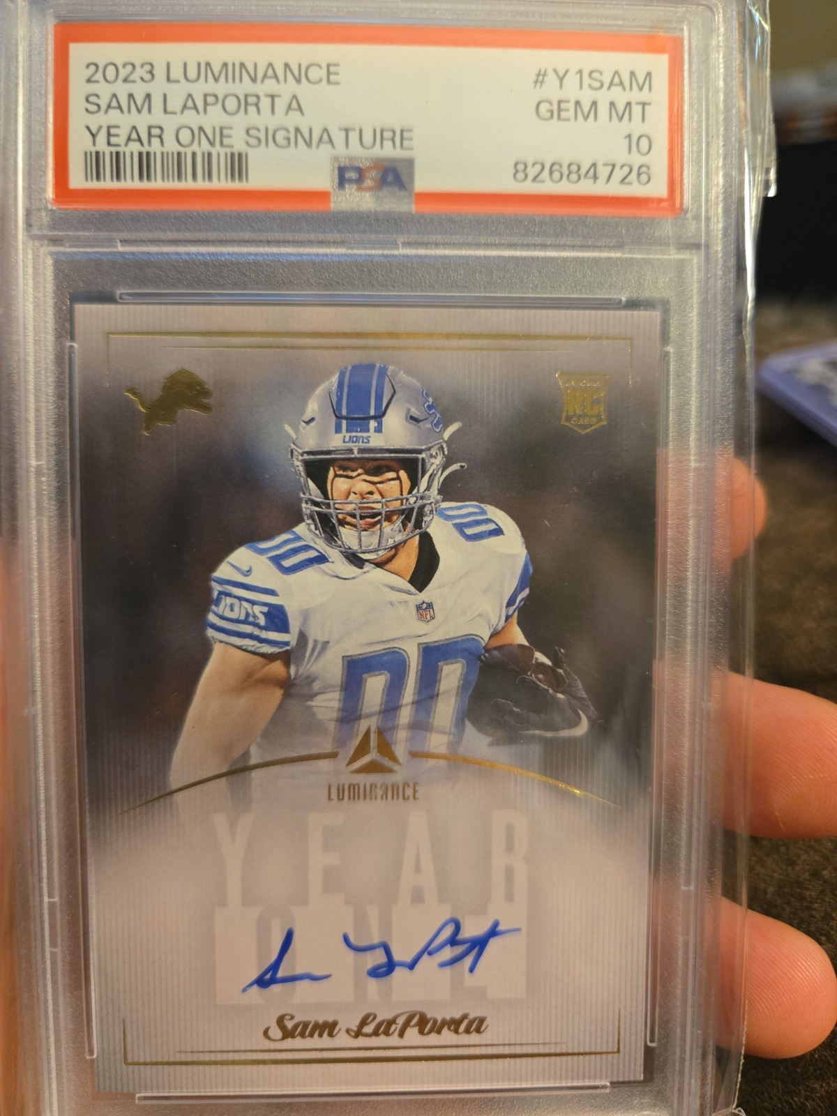 2023 Panini Luminance – Year One Signatures Rps Sam LaPorta #Y130 (AU, RC)
