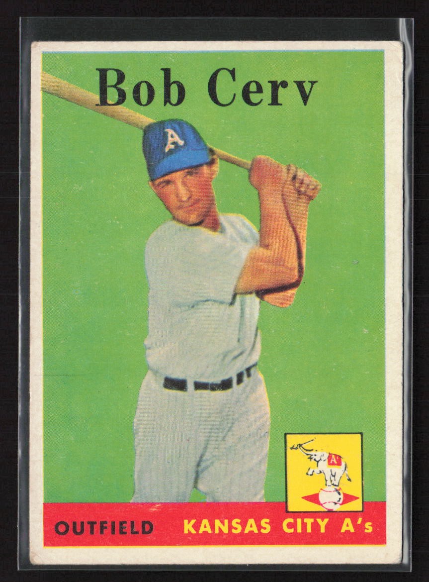 1958 Topps #329 Bob Cerv – EX/EX+ Set Break!