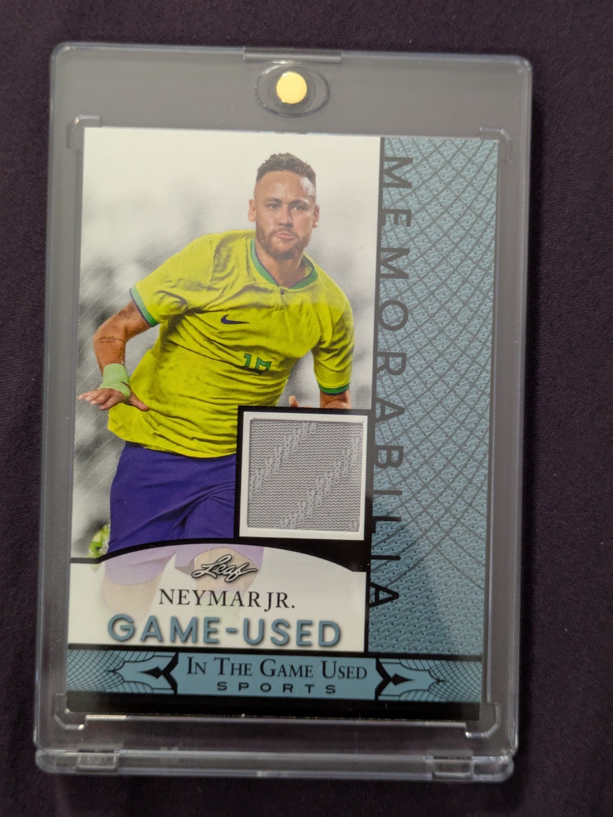 2024 Leaf In The Game Used Sports Memorabilia Neymar Jr Jersey #GUM-115