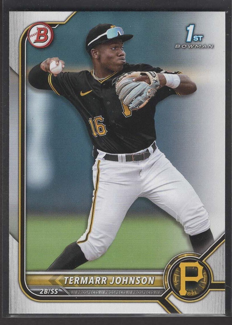 TERMARR JOHNSON PIRATES RC 1st card 2022 BOWMAN DRAFT #BD-130