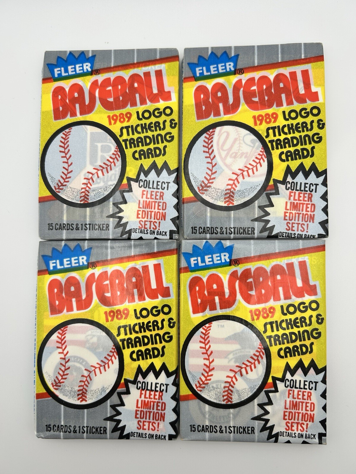1989 Fleer Baseball Wax Pack (Qty.4) 🔥$6.25 Ea.🔥 ““FREE SHIPPING””