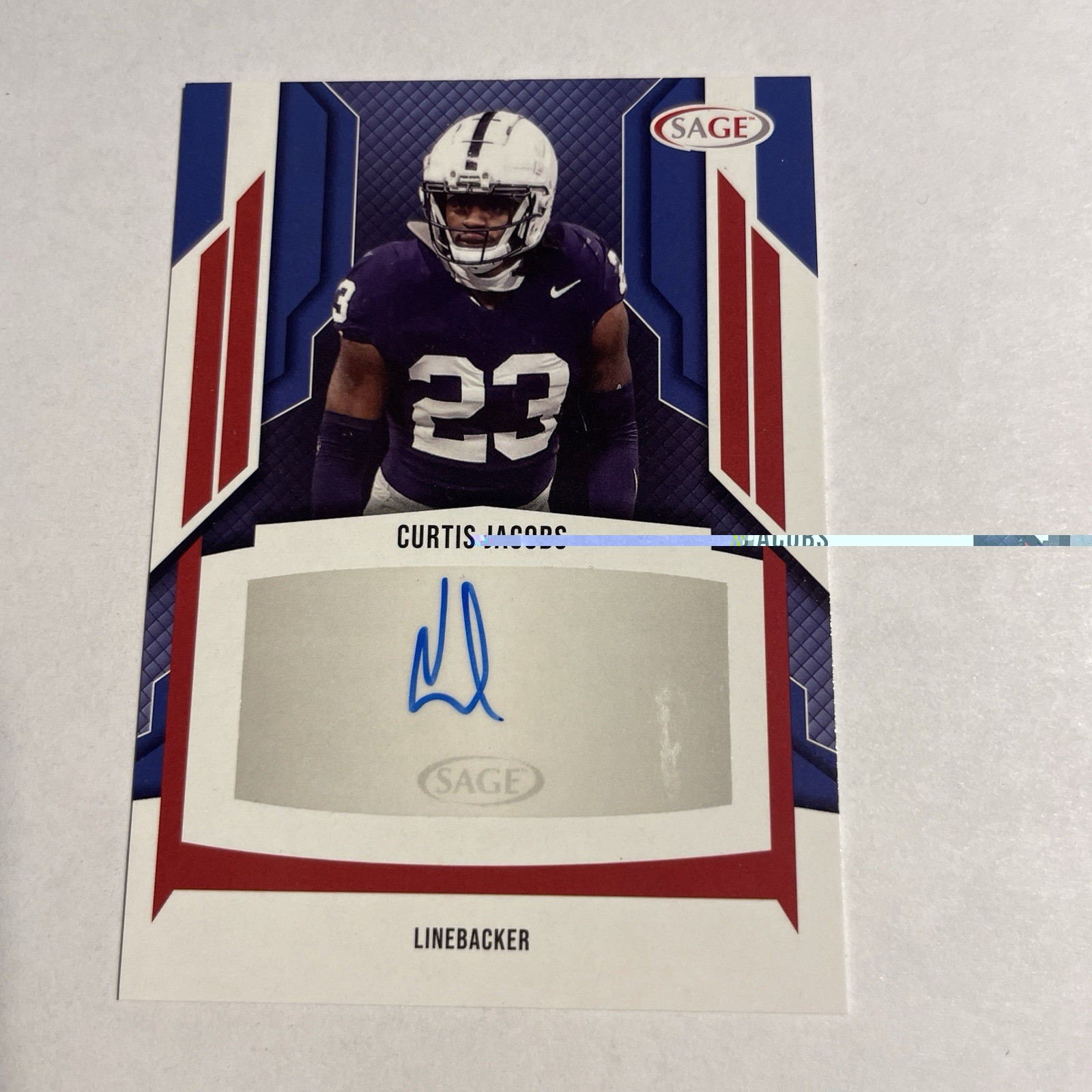2024 SAGE HIT Low Series Curtis Jacobs #A-CJ4 Auto Red