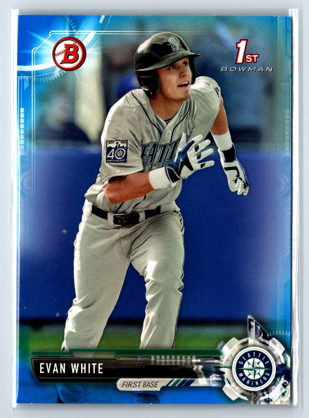2017 Bowman Draft #BD-178 Evan White Blue 076/150 Baseball