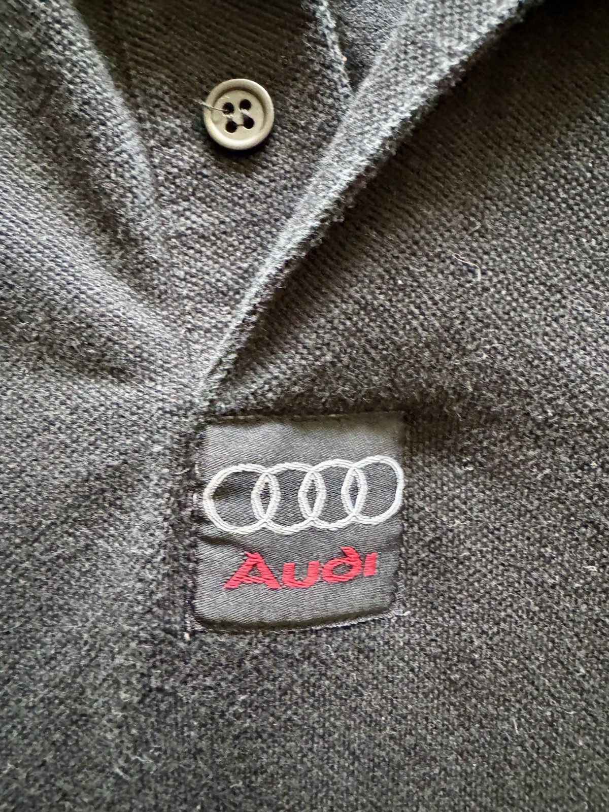 ❤️🖤🤍 Size XL – OEM Audi Sport Polo Shirt Black Short Sleeve with Logo