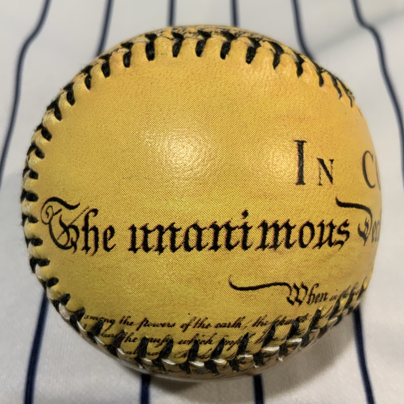 United States Of America Declaration Of Independence Souvenir Baseball Ball