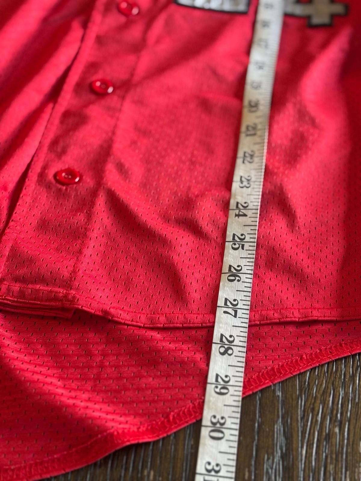 Pop Tops Hogies 24 Red Mesh Baseball Jersey
