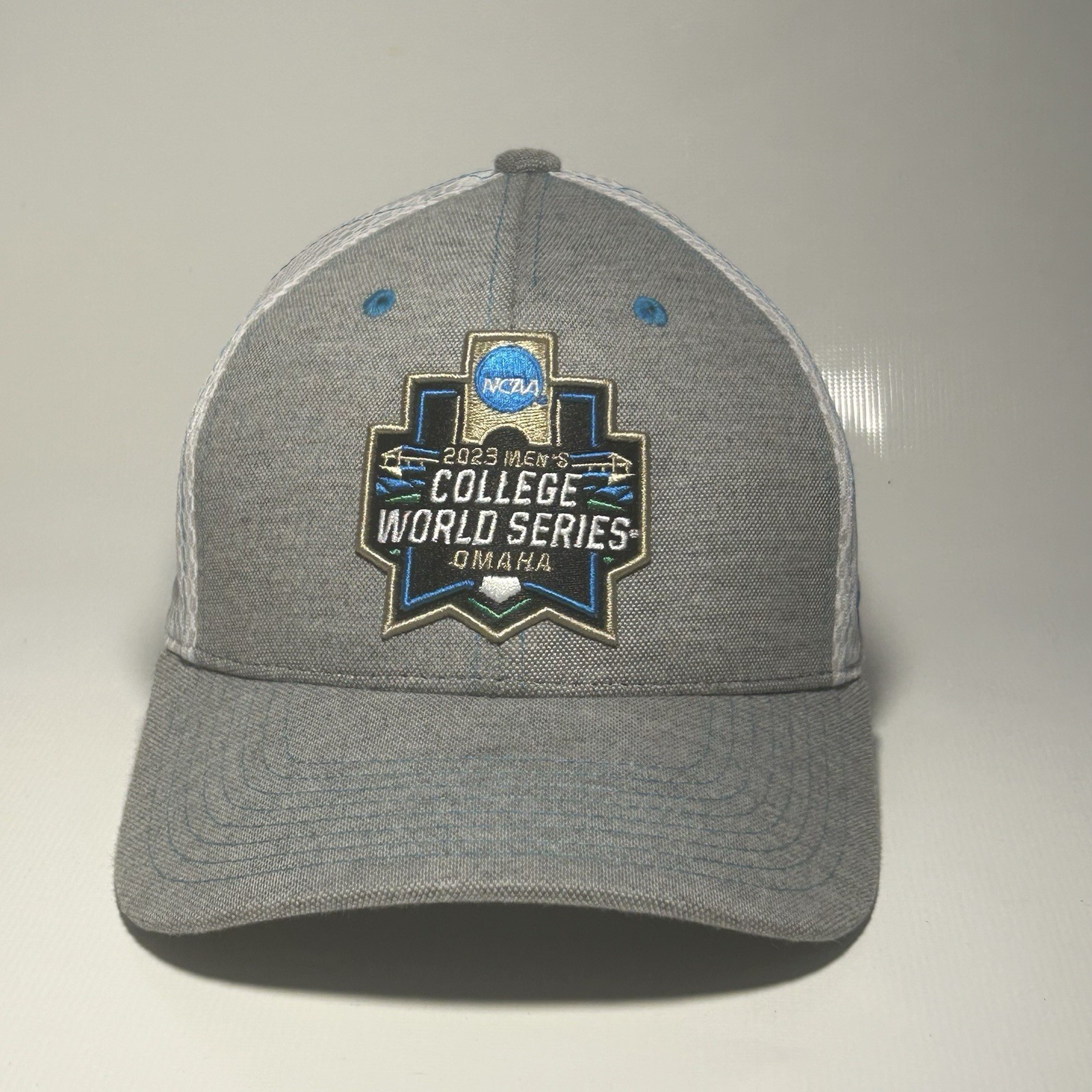 NCAA Mens College World Series Omaha 2017 Zephyr Gray/Black Cap Hat Men’s M/L