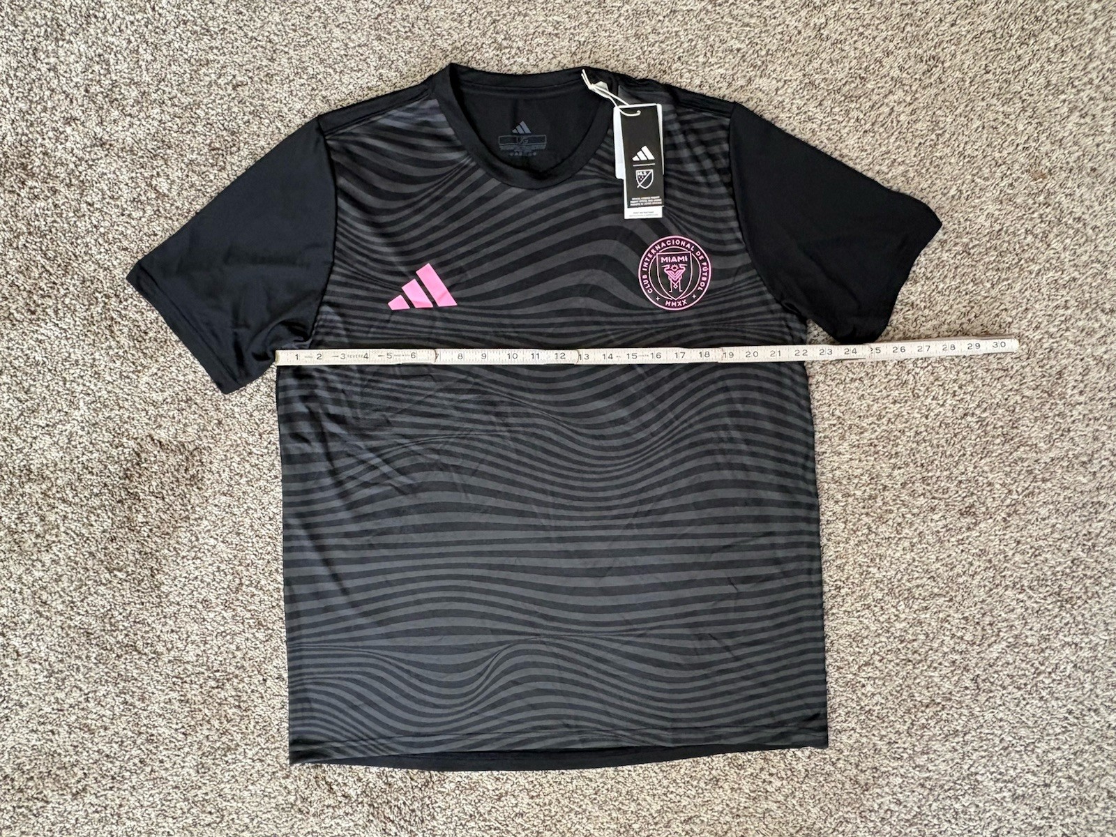 New Adidas Lionel Messi Inter Miami CF #10 Men’s Jersey Black LARGE MSRP $60