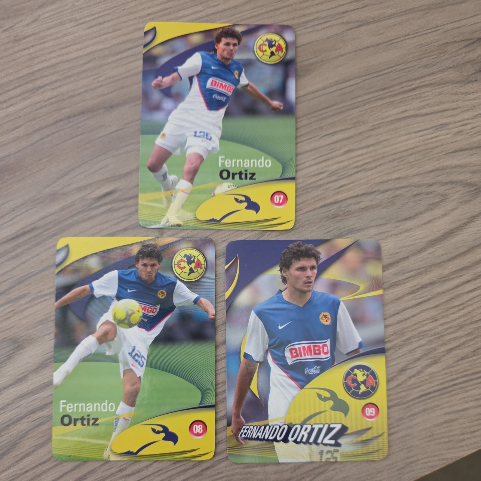 3x 2009-10 Imagics Futbol Mexicano Fernando Ortiz Club America (3)Base & Insert