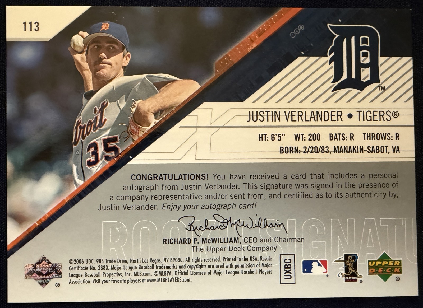 2006 SPx Set includes AUTOS & 3 Insert Sets in Pages & Binder Verlander RC AUTO