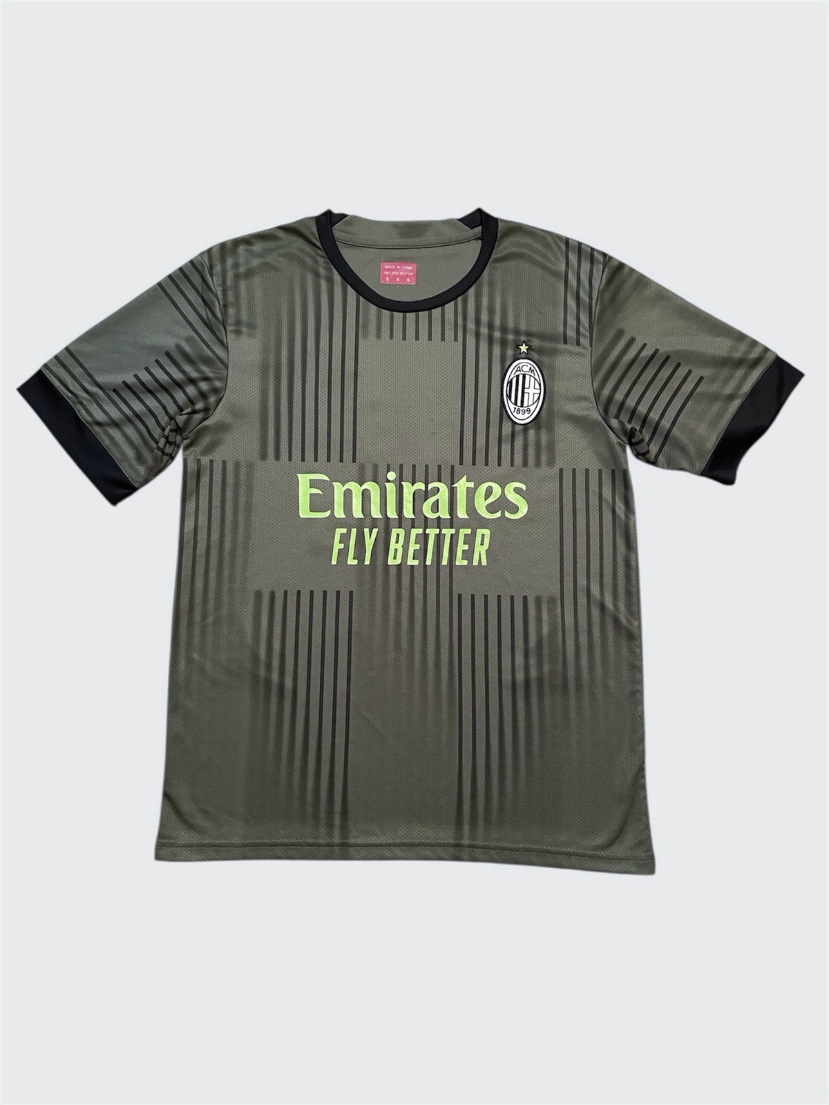 AC Milan 2022–23 Soccer Jersey Men’s Small Green Training/Third Kit Shirt Block