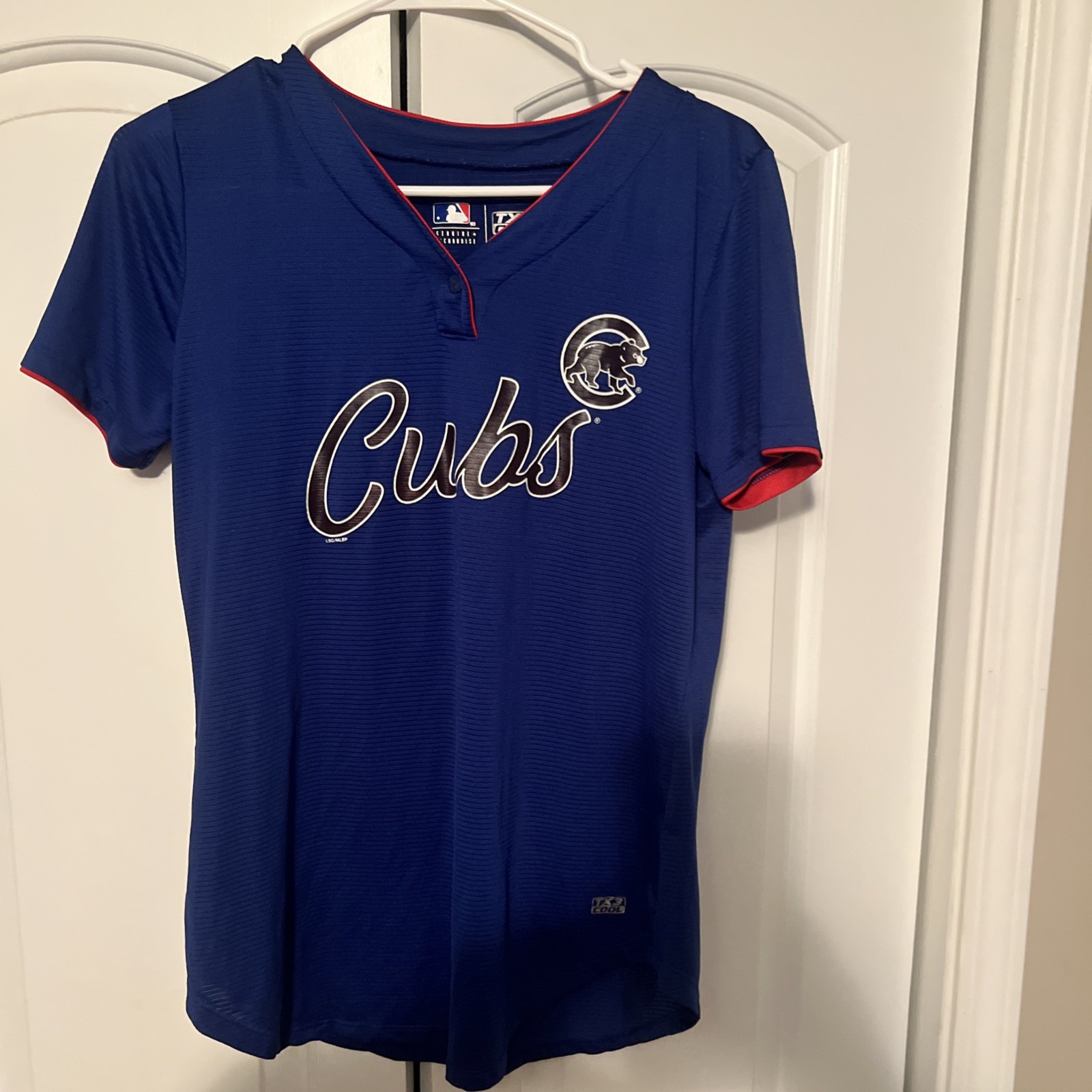 Chicago Cubs TX3 Cool Women’s Jersey Shirt Sz Small Genuine MLB Baseball