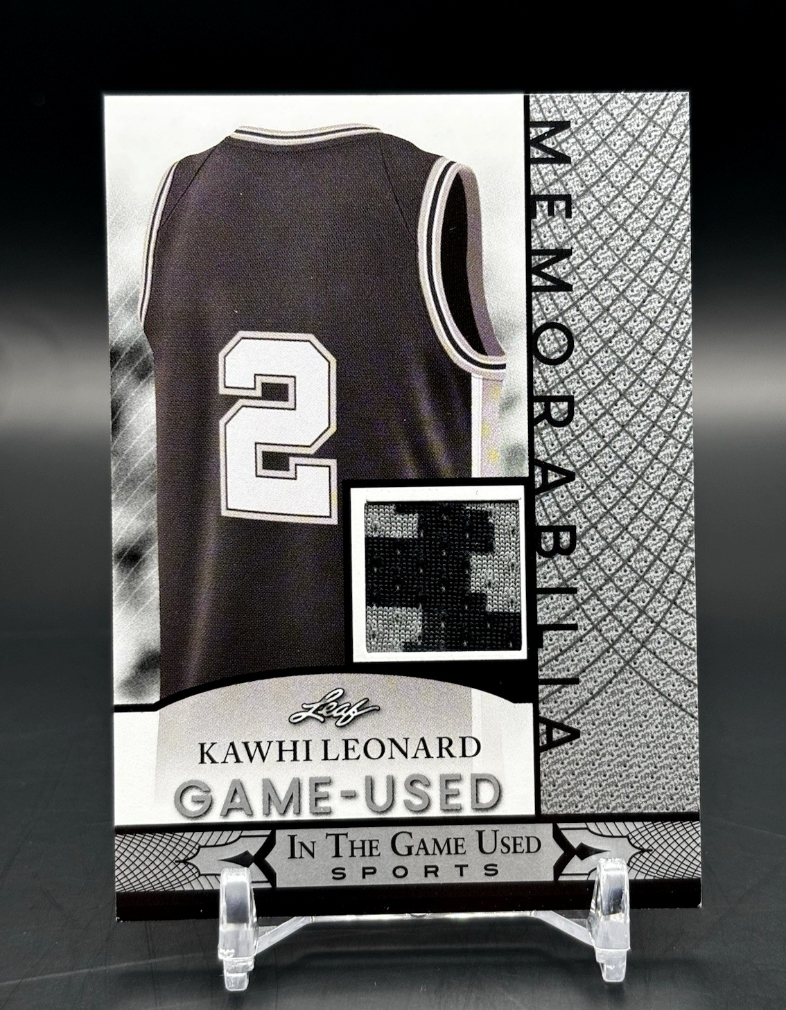 Leaf 2024 In The Game Used Kawhi Leonard 2 Color Memorabilia GUM-77