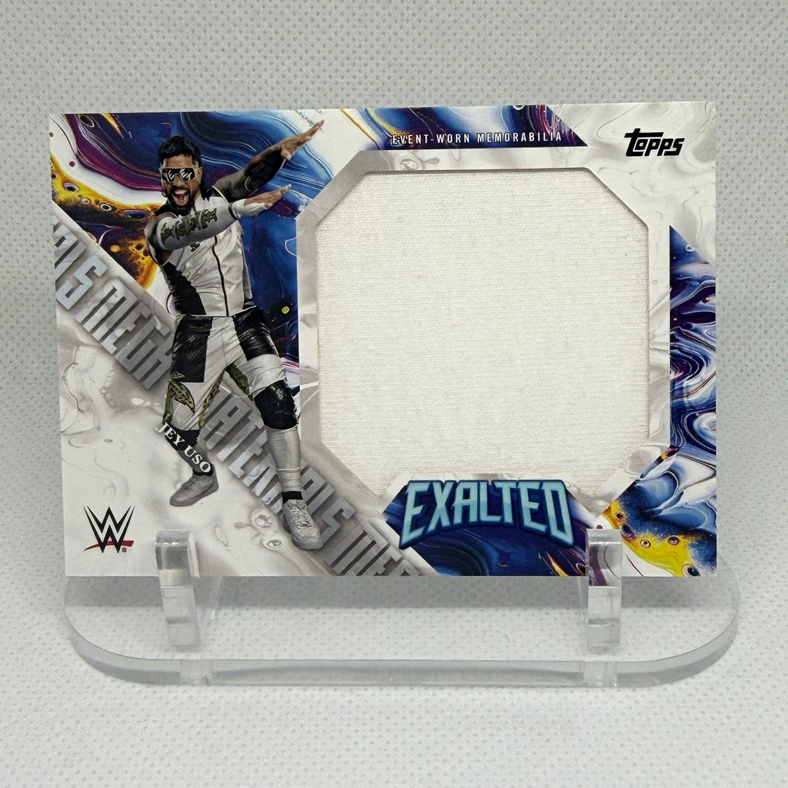 Topps Jey Uso Mega Materials Memorabilia #MM-JY 2025 Exalted WWE EVENT WORN! 🔥