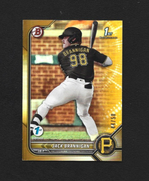 2022 Bowman Draft First Edition Jack Brannigan BD-154 Gold Foil 44/50