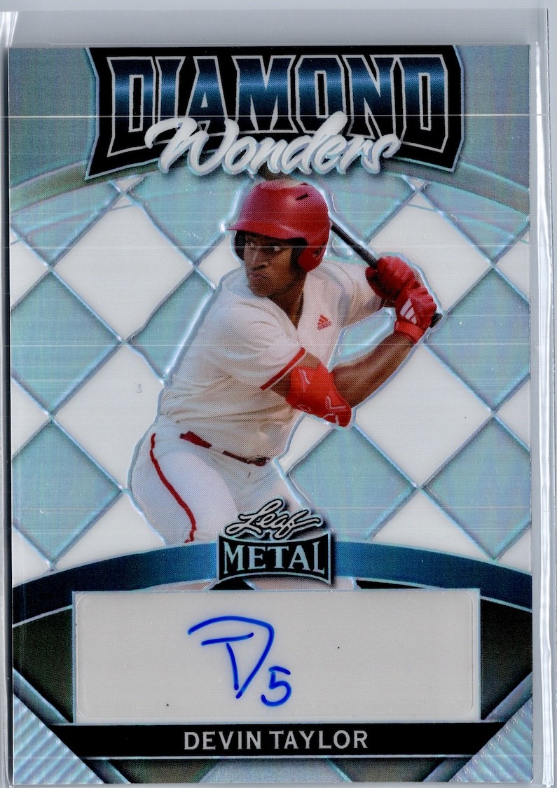 2024 Leaf Metal #DW-DT1 Devin Taylor Diamond Wonders Prismatic Silver #/35