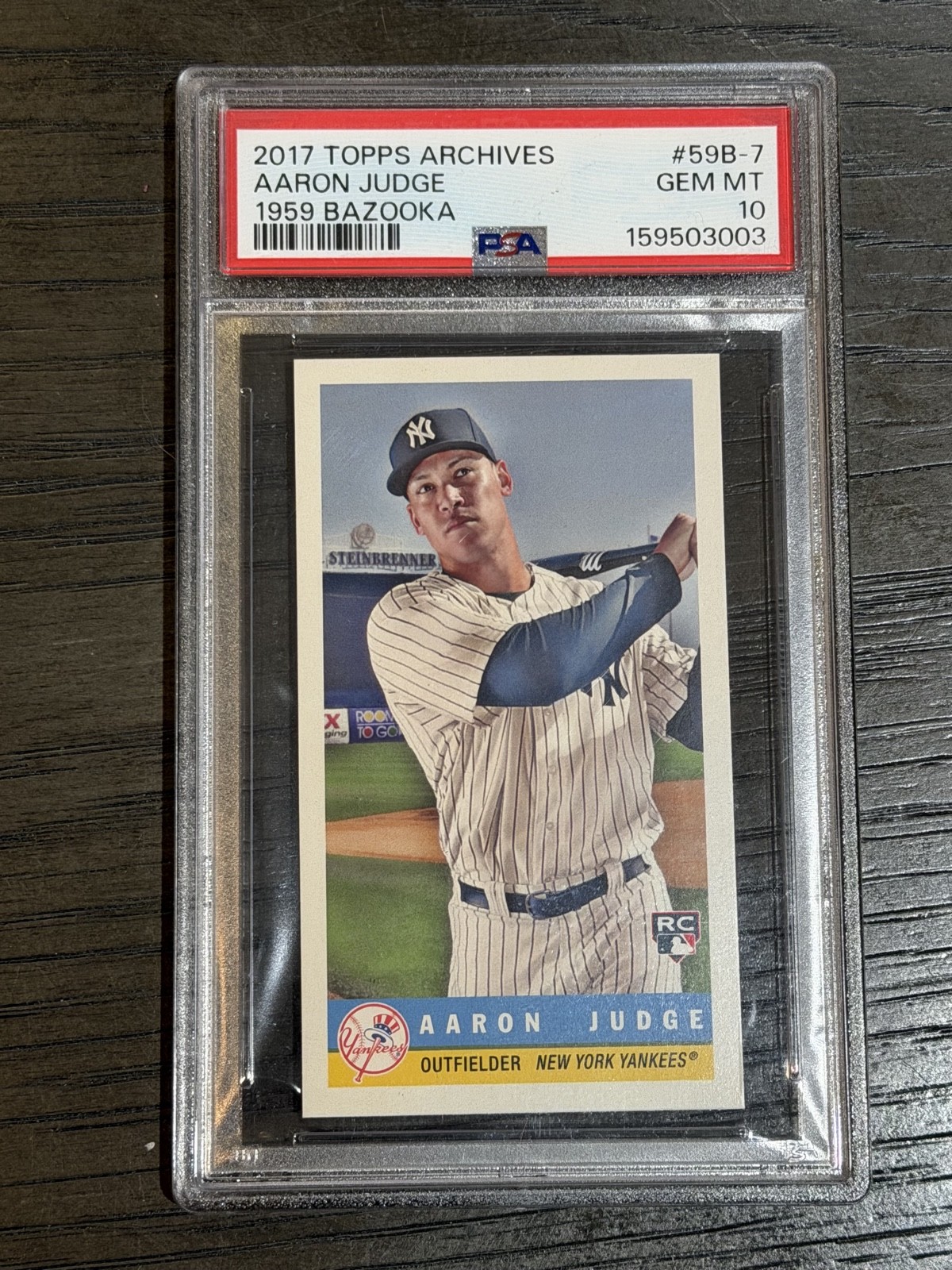 2017 Topps Archives 1959 Bazooka Aaron Judge #59B-7 (RC) PSA 10 BRAND NEW SLAB