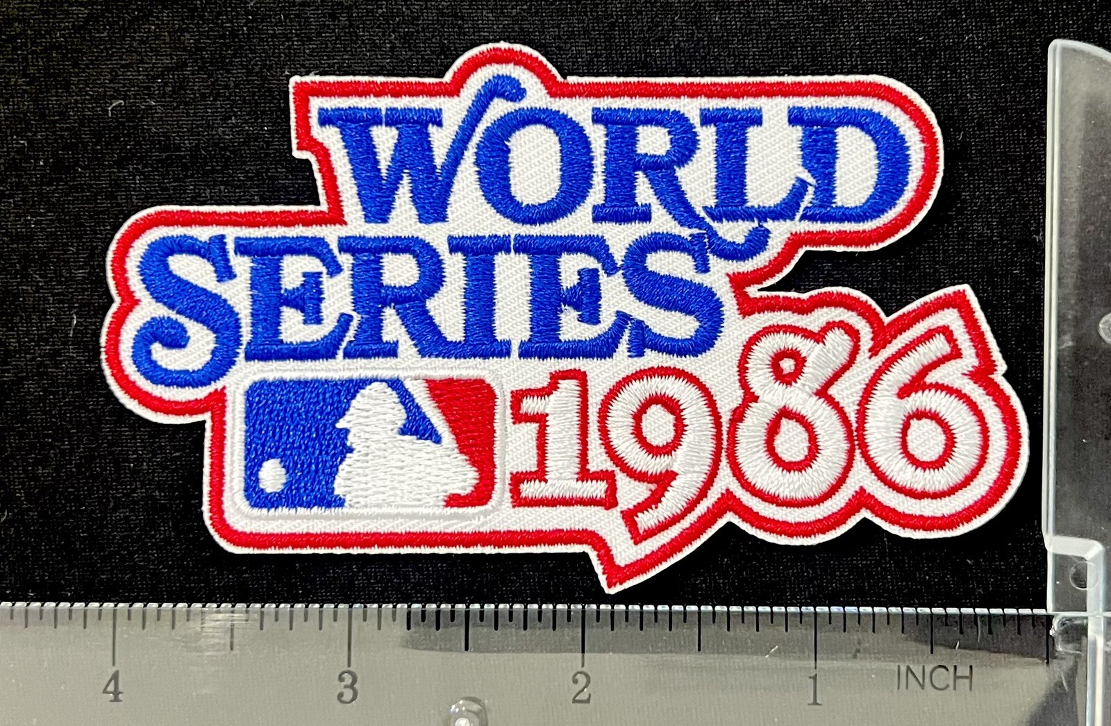 1986 New York Mets vs Red Sox World Series WS Patch Official 4in. Sew On Iron