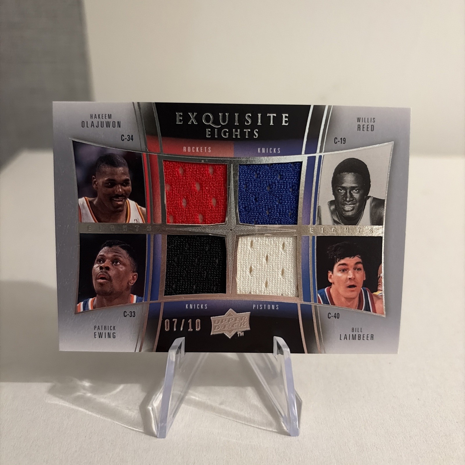 2009-10 Upper Deck Exquisite Eights Jersey 7/10 Olajuwon, Ewing, Chamberlain +