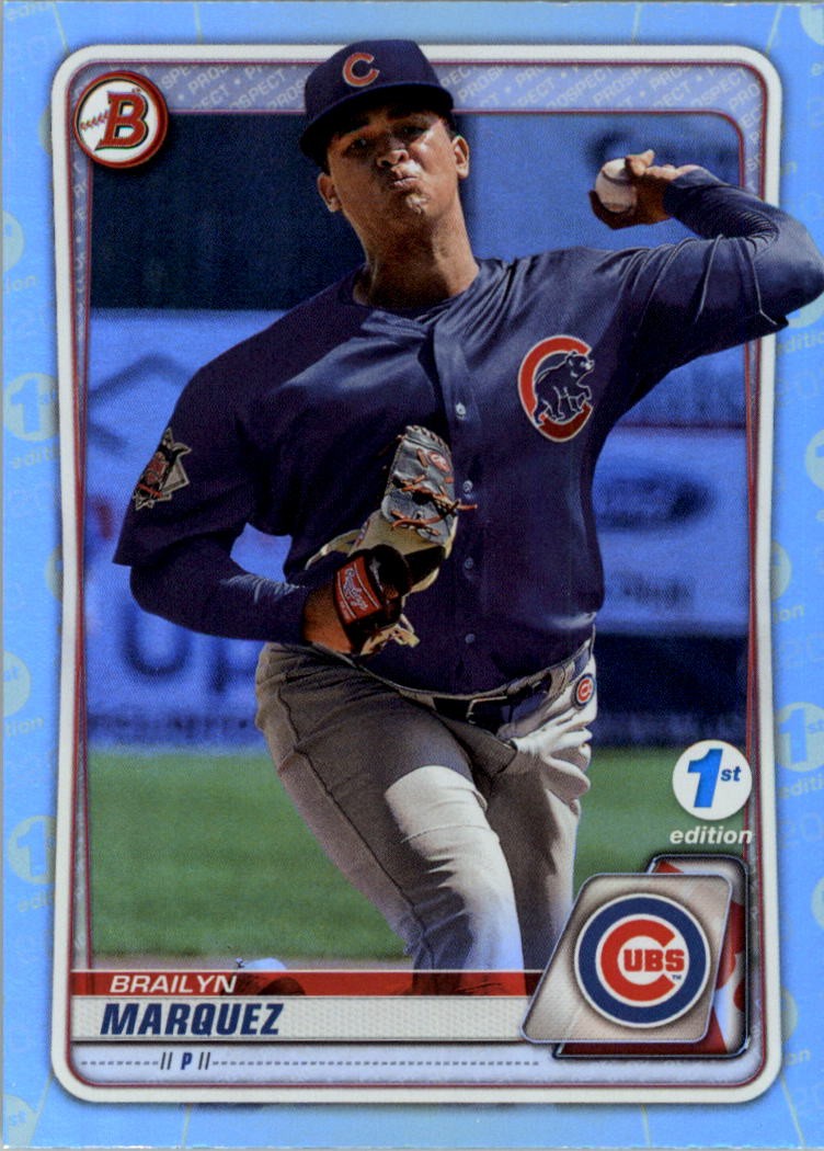 2020 Bowman 1st Edition Sky Blue Foil #BFE49 Brailyn Marquez – BB